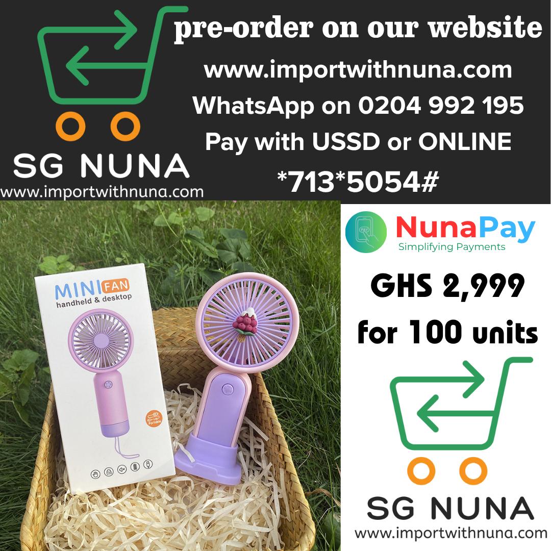 Portable Handheld Fan with Rechargeable Battery & Stand