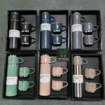 500ml Vacuum Flask with Two Cap of 150ml Gift Set